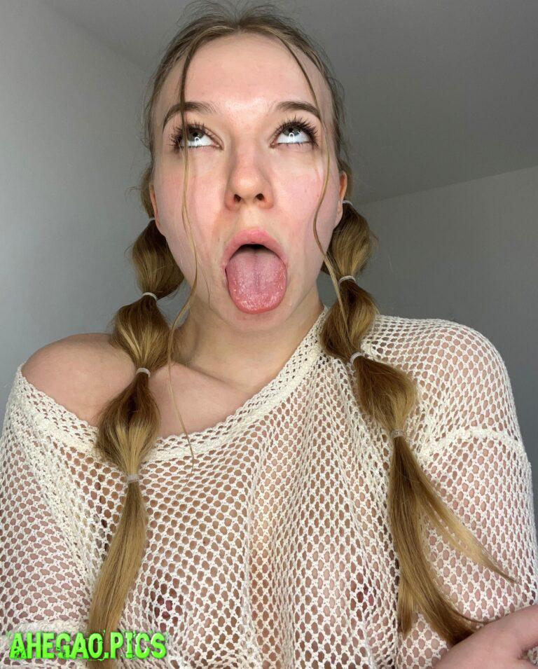 ahegao girl for drain your swollen balls