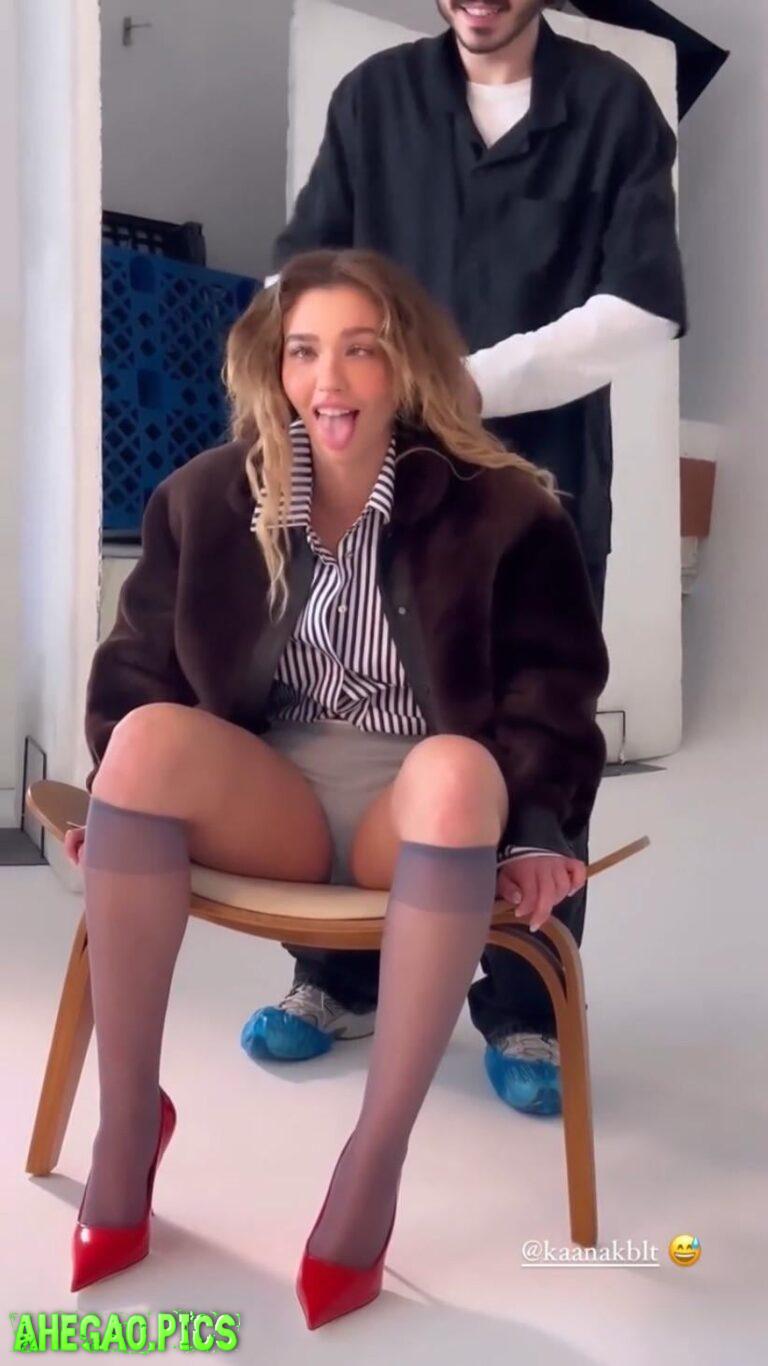 Ahegao from Turkish actress