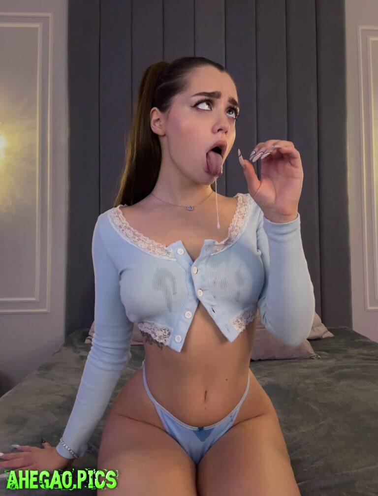 Cute and naughty ahegao slut